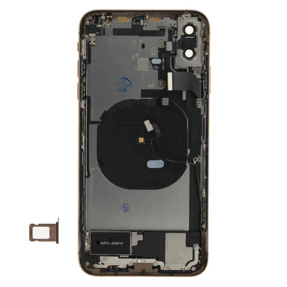 Rear Cover (Pulled B) incl. small parts - Gold, For iPhone XS Max