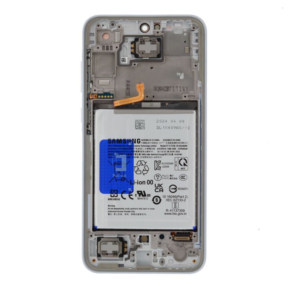 Módulo Pantalla Display incl. battery (Original) - Light Blue, Samsung Galaxy A35 (5G); SM-A356 Original Service Pack GH82-34223B