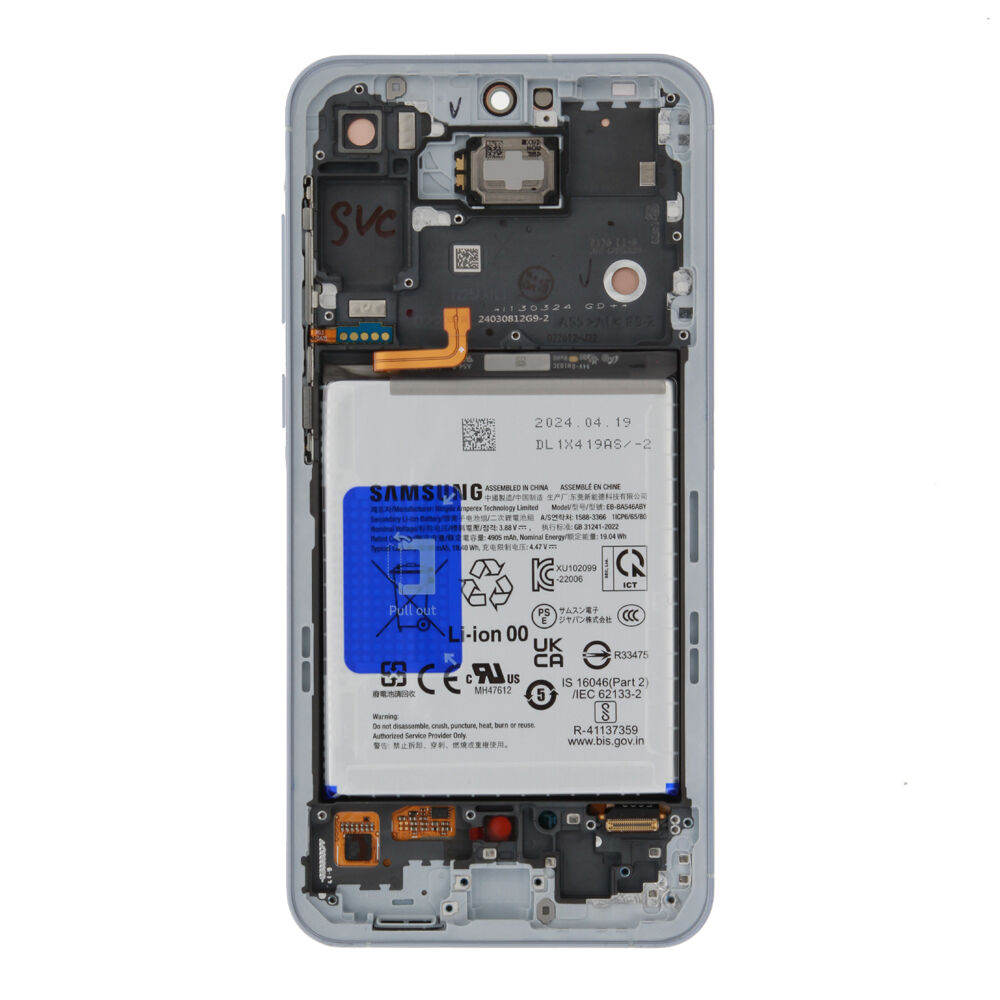 Módulo Pantalla Display incl. battery (Original) - Light Blue, Samsung Galaxy A55; SM-A556B Original Service Pack GH82-34307B