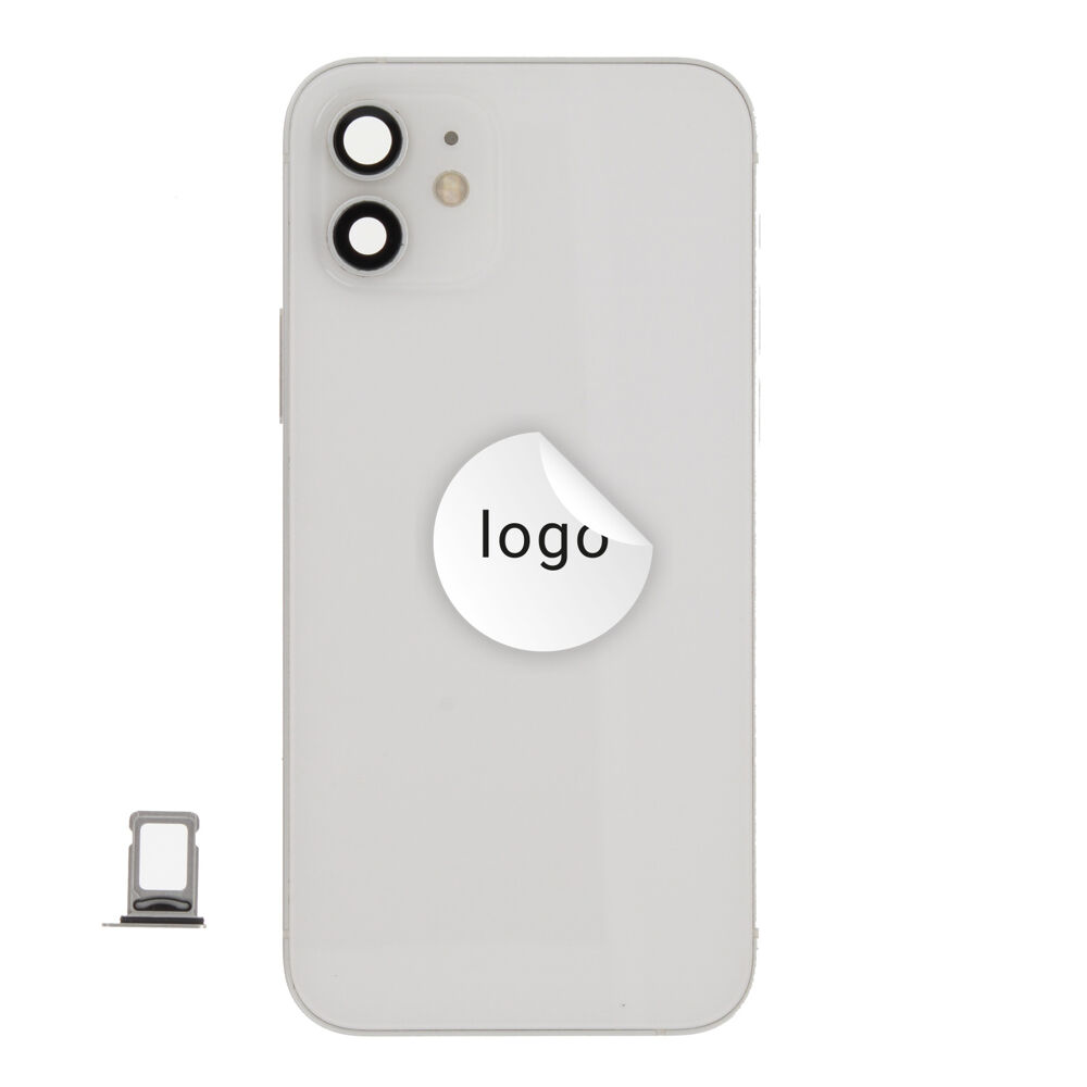 Rear Cover (Pulled B) incl. small parts - White, For iPhone 12