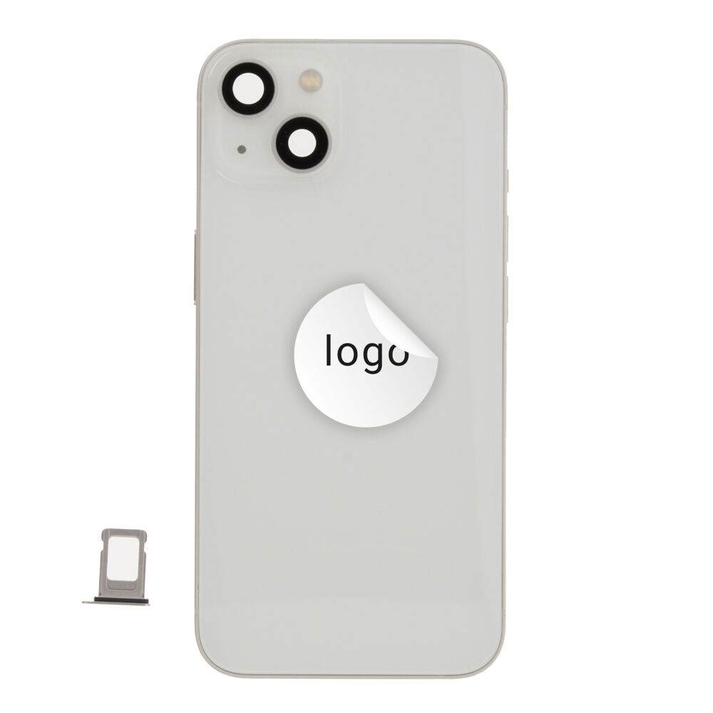 Rear Cover (Pulled B) incl. small parts - White, For iPhone 13