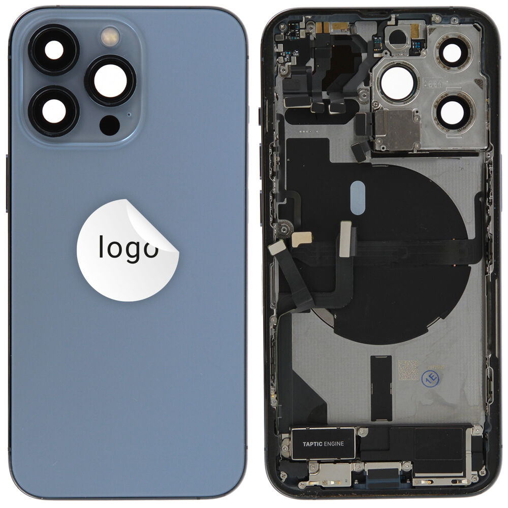 Rear Cover (Pulled B) incl. small parts - Blue, For iPhone 13 Pro