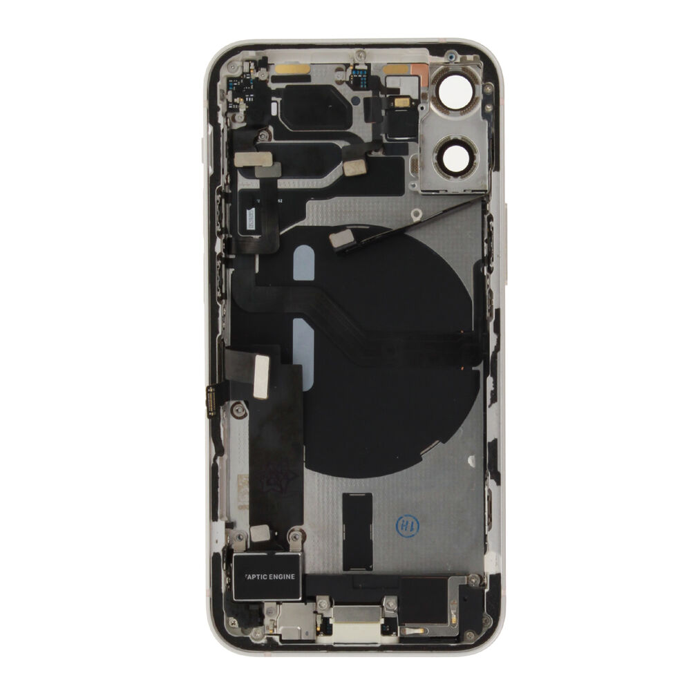 Rear Cover (Pulled A) incl. small parts - White, For iPhone 12 mini
