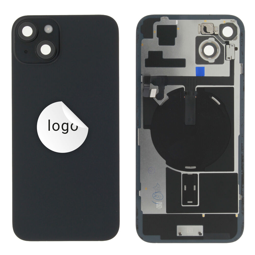Rear Cover (Pulled C) incl. small parts - Black, For iPhone 15 Plus