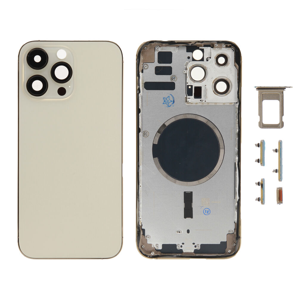 Rear Cover (excl. Logo) - Gold, For iPhone 14 Pro Max
