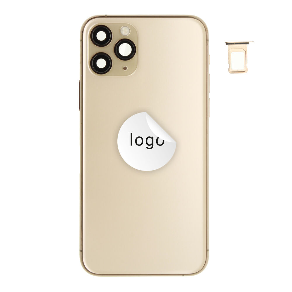 Rear Cover (Pulled B) incl. small parts - Gold, For iPhone 11 Pro