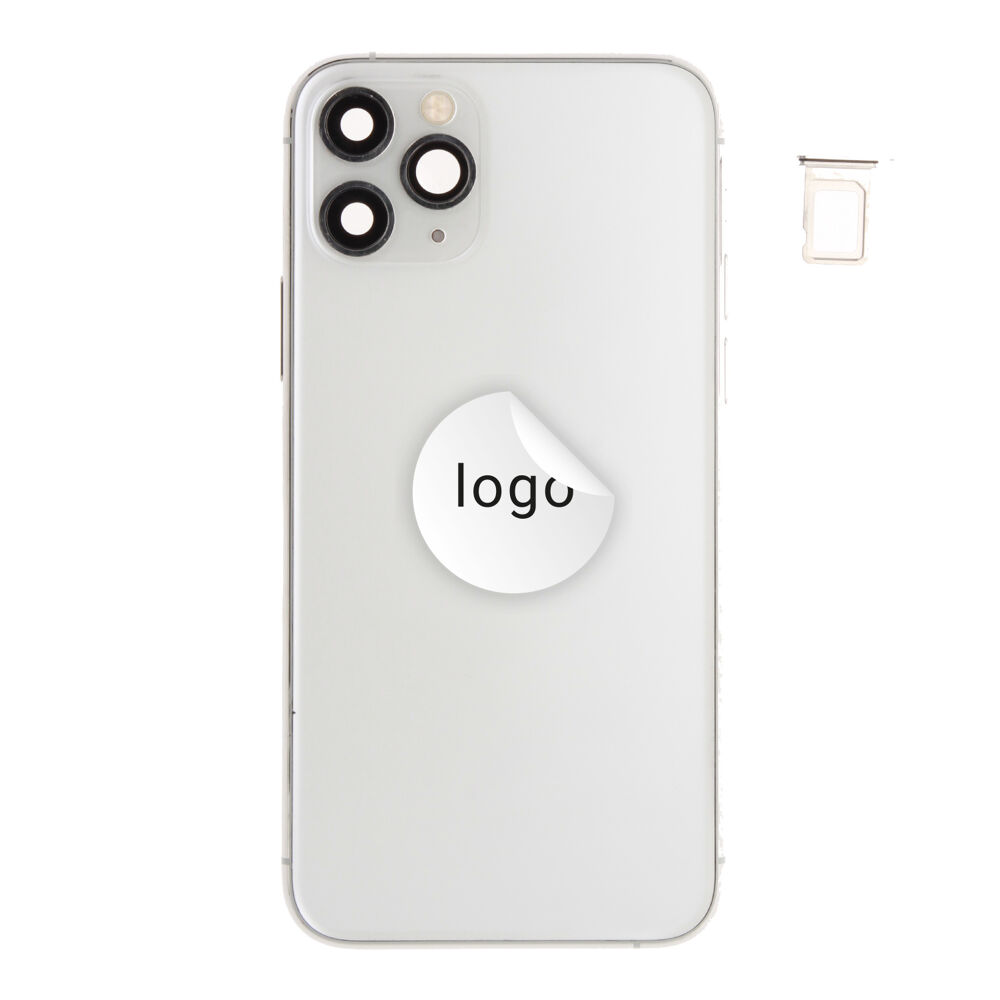 Rear Cover (Pulled C) incl. small parts - Silver, For iPhone 11 Pro