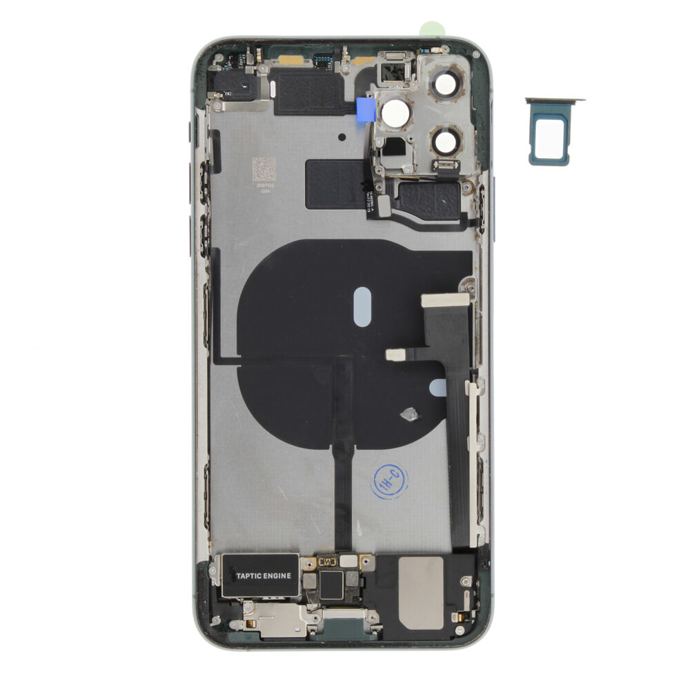 Rear Cover (Pulled B) incl. small parts - Green, For iPhone 11 Pro Max