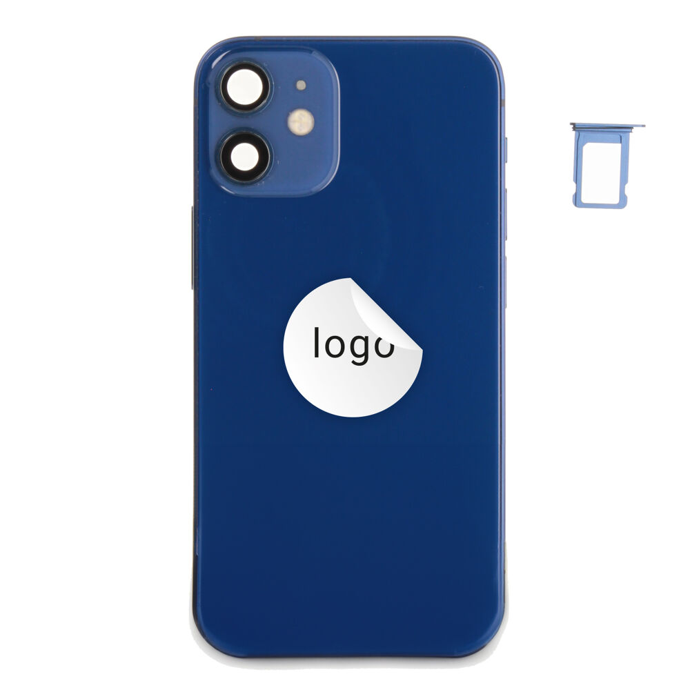 Rear Cover (Pulled B) incl. small parts - Blue, For iPhone 12 mini