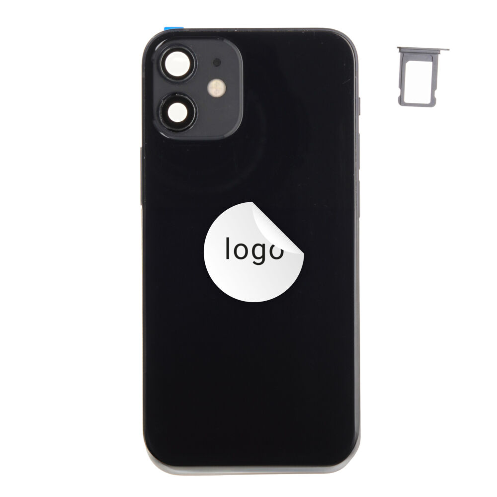 Rear Cover (Pulled A) incl. small parts - Black, For iPhone 12 mini