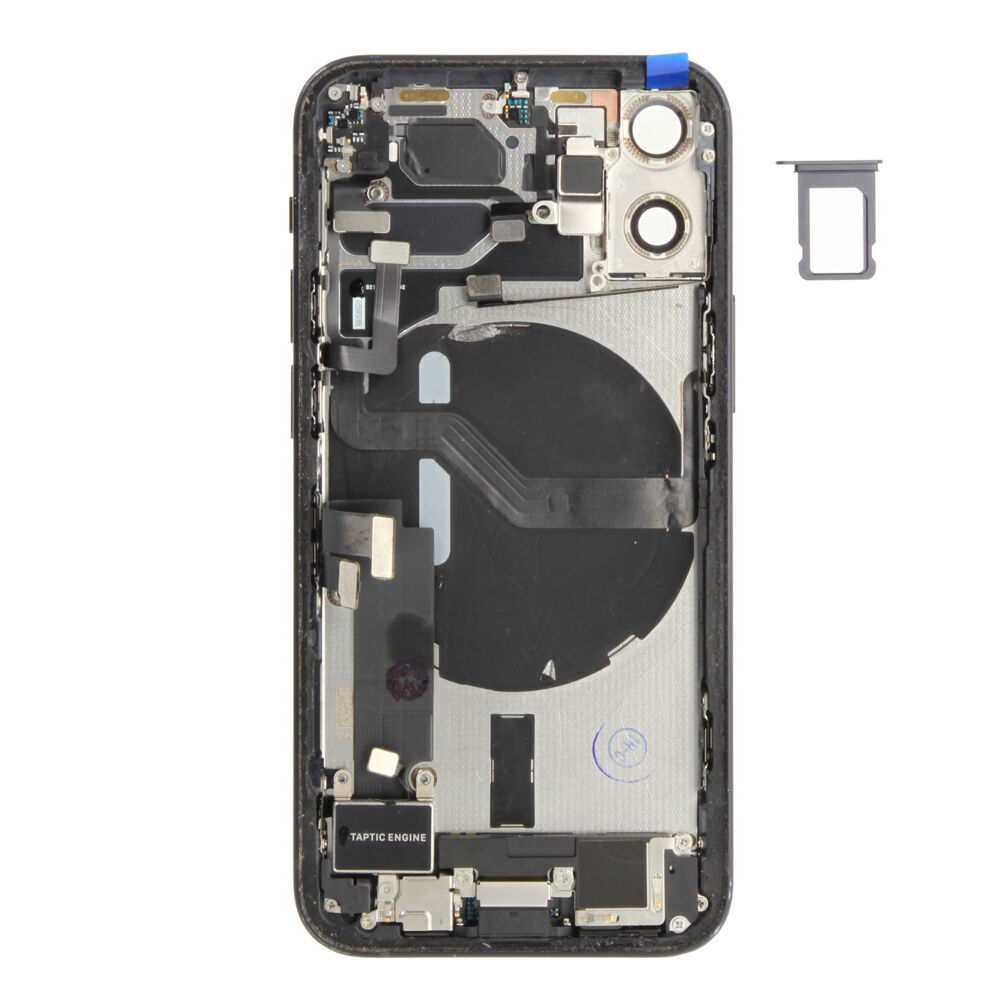 Rear Cover (Pulled A) incl. small parts - Black, For iPhone 12 mini