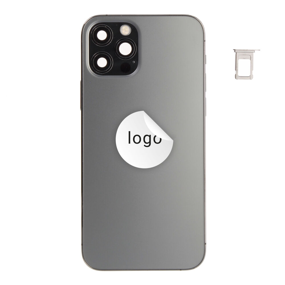 Rear Cover (Pulled C) incl. small parts - Space Grey, For iPhone 12 Pro