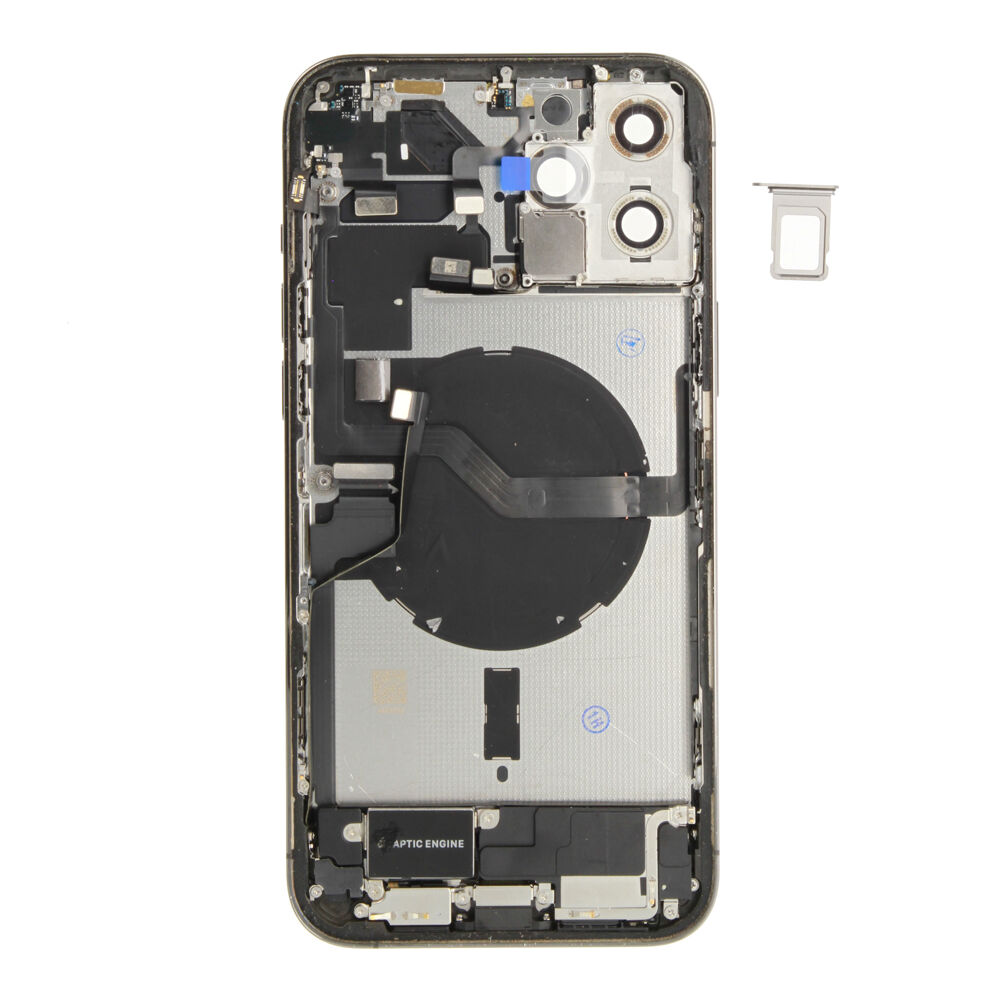Rear Cover (Pulled B) incl. small parts - Space Grey, For iPhone 12 Pro Max