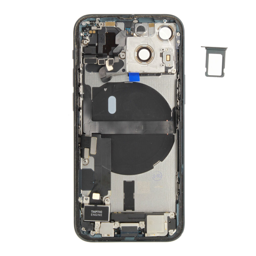 Rear Cover (Pulled A) incl. small parts - Black, For iPhone 13 mini
