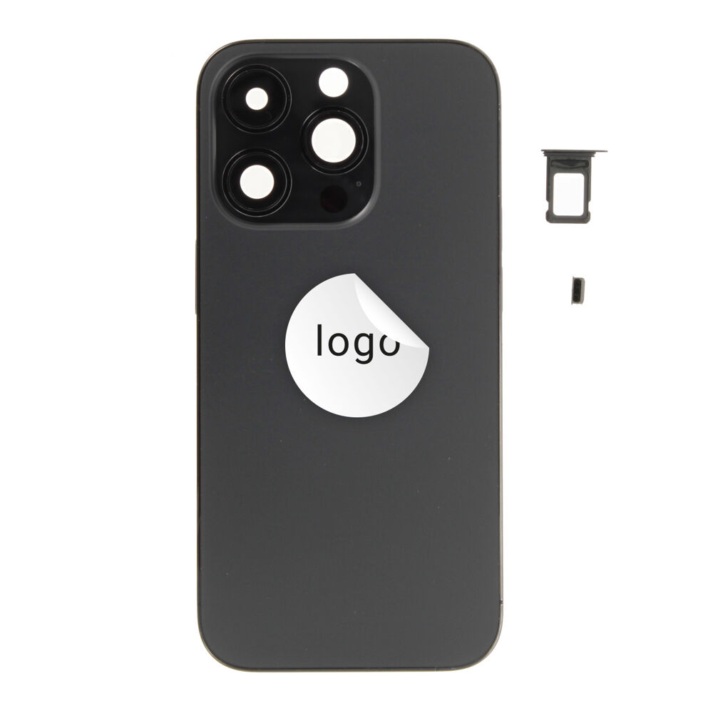 Rear Cover (Pulled A) excl. small parts - Black, For iPhone 14 Pro
