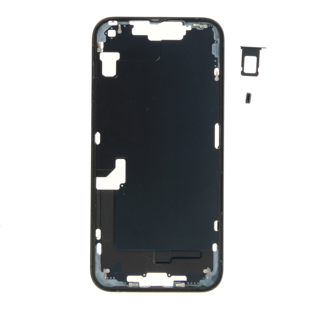 Middle Frame (Pulled A) excl. small parts - Black, For iPhone 14 Plus