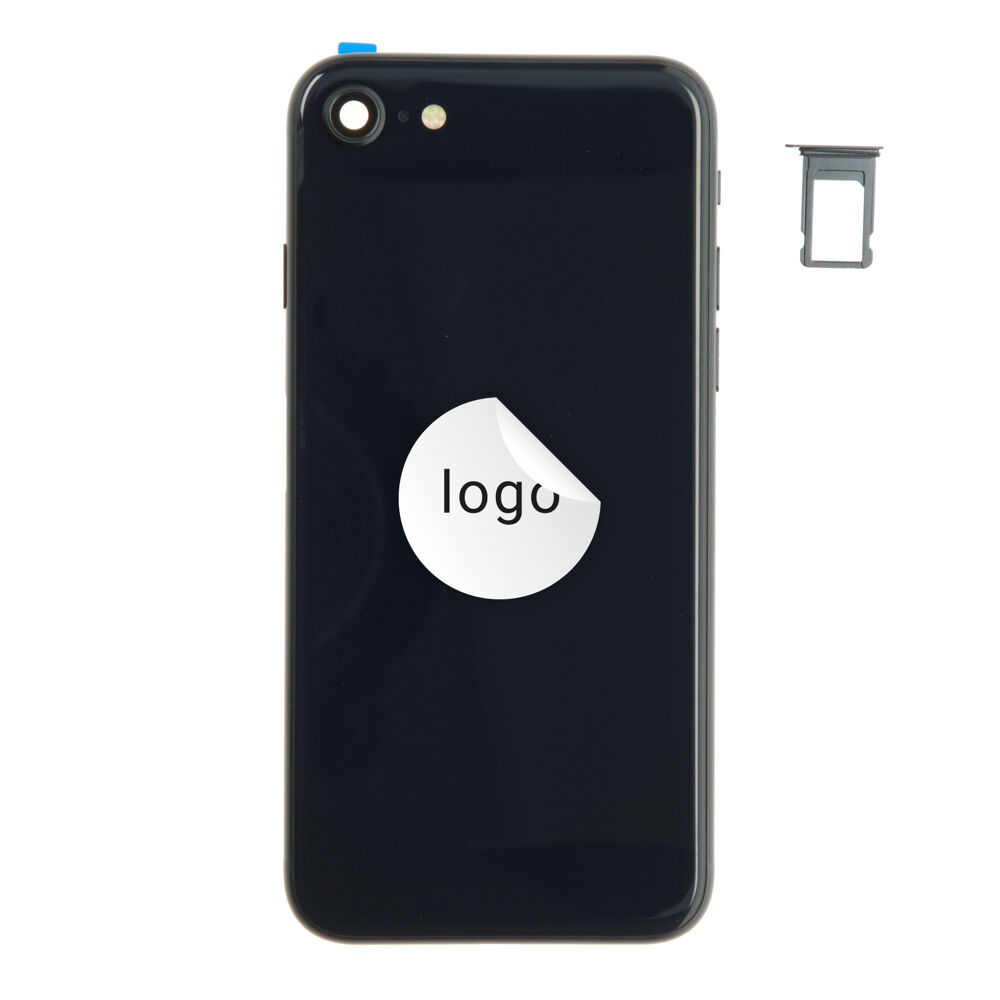 Rear Cover (Pulled A) incl. small parts - Black, For iPhone SE (2022)