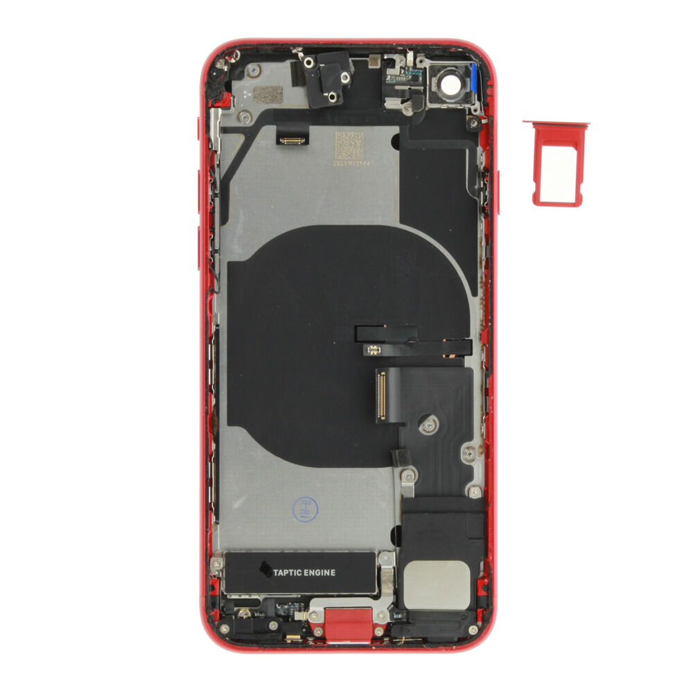 Rear Cover (Pulled A) incl. small parts - Red, For iPhone SE (2022)