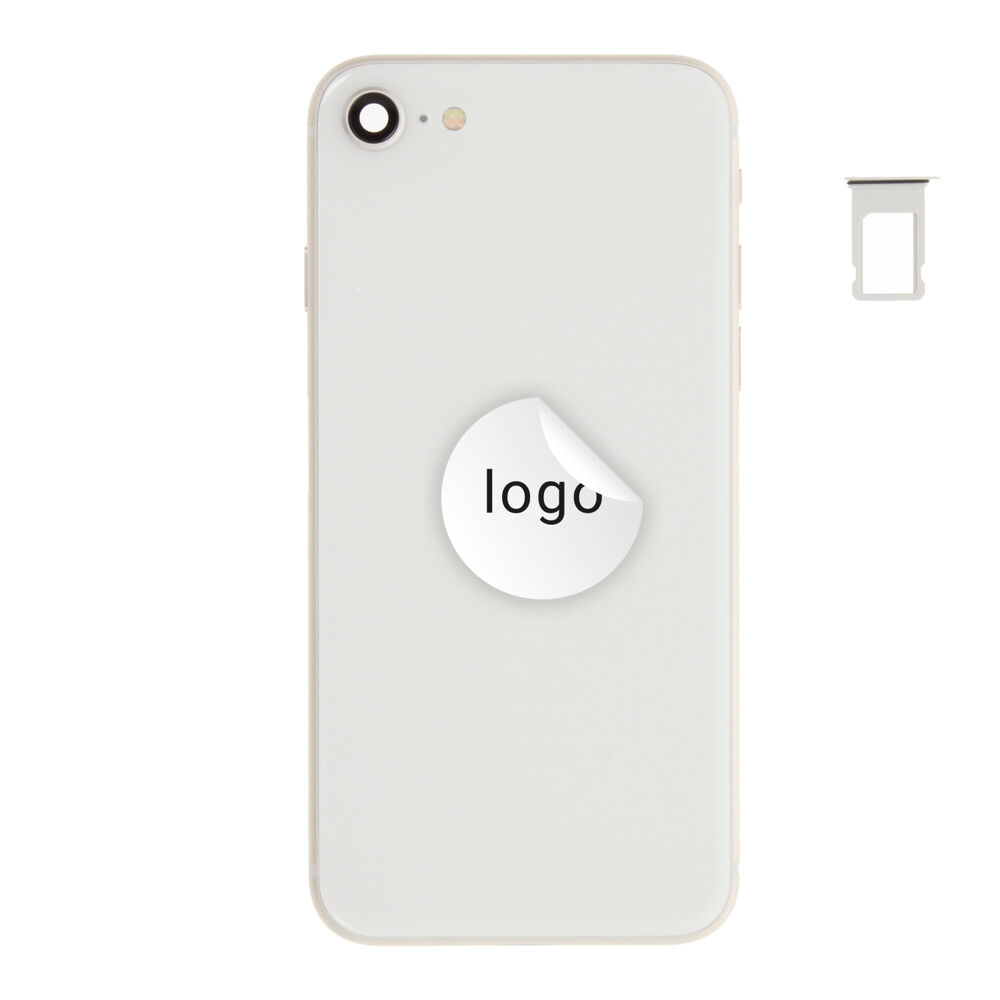 Rear Cover (Pulled C) incl. small parts - White, For iPhone SE (2022)