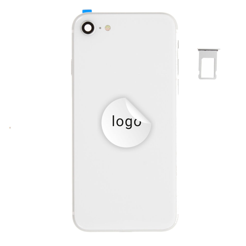 Rear Cover (Pulled C) incl. small parts - White, For iPhone SE (2020)