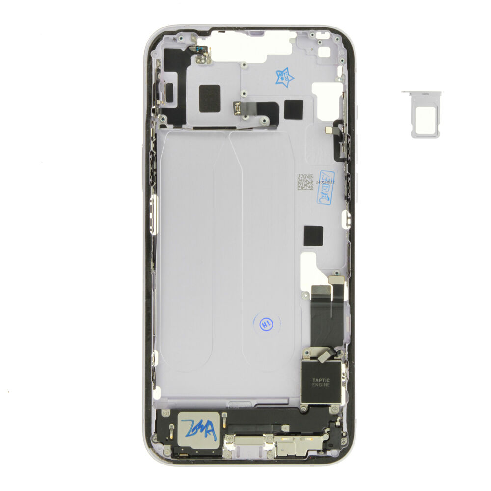 Middle Frame (Pulled) incl. small parts - Purple, For iPhone 14 Plus