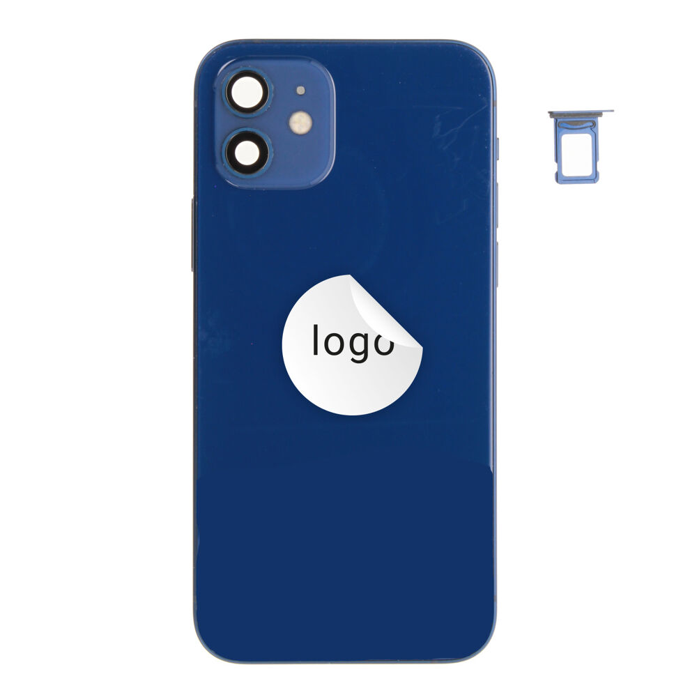 Rear Cover (Pulled B) incl. small parts - Blue, For iPhone 12