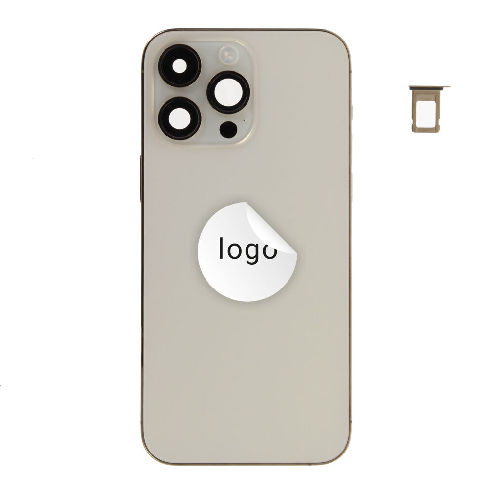 Rear Cover (Pulled B) incl. small parts - Gold, For iPhone 14 Pro Max