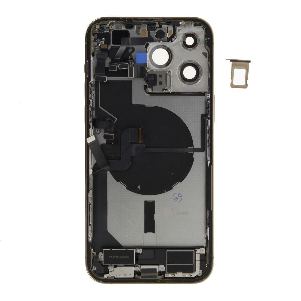 Rear Cover (Pulled B) incl. small parts - Gold, For iPhone 14 Pro Max