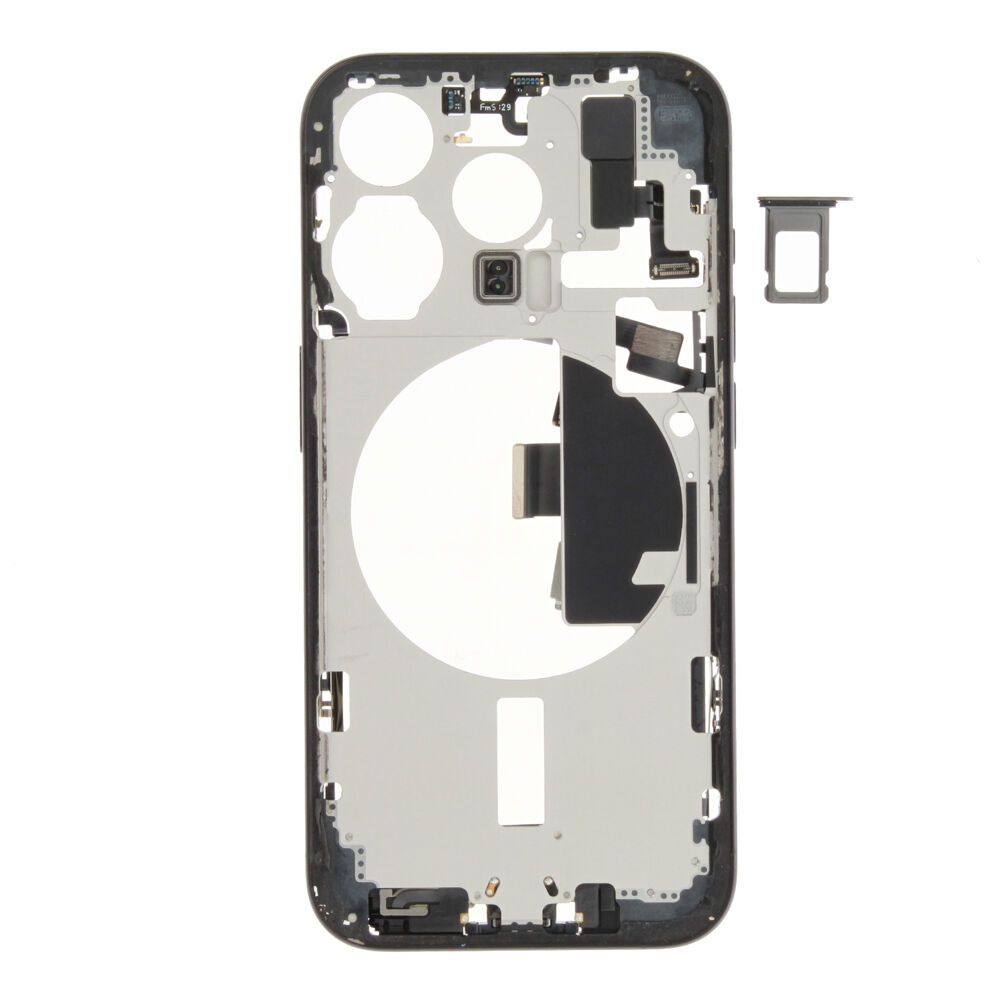 Middle Frame (Pulled B) incl. small parts - Blue, For iPhone 15 Pro