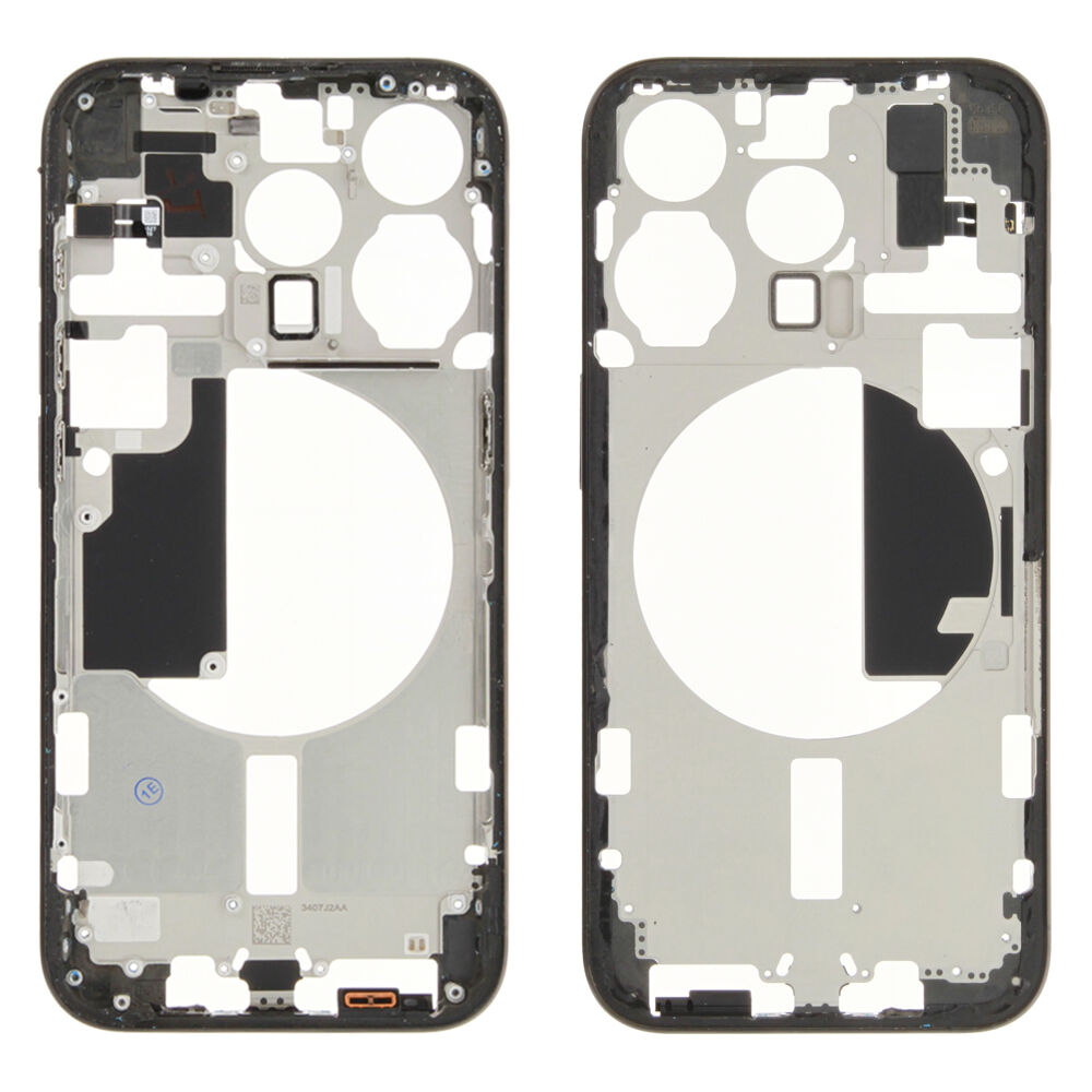 Rear Cover (excl. Logo) - Black, For iPhone 15 Pro