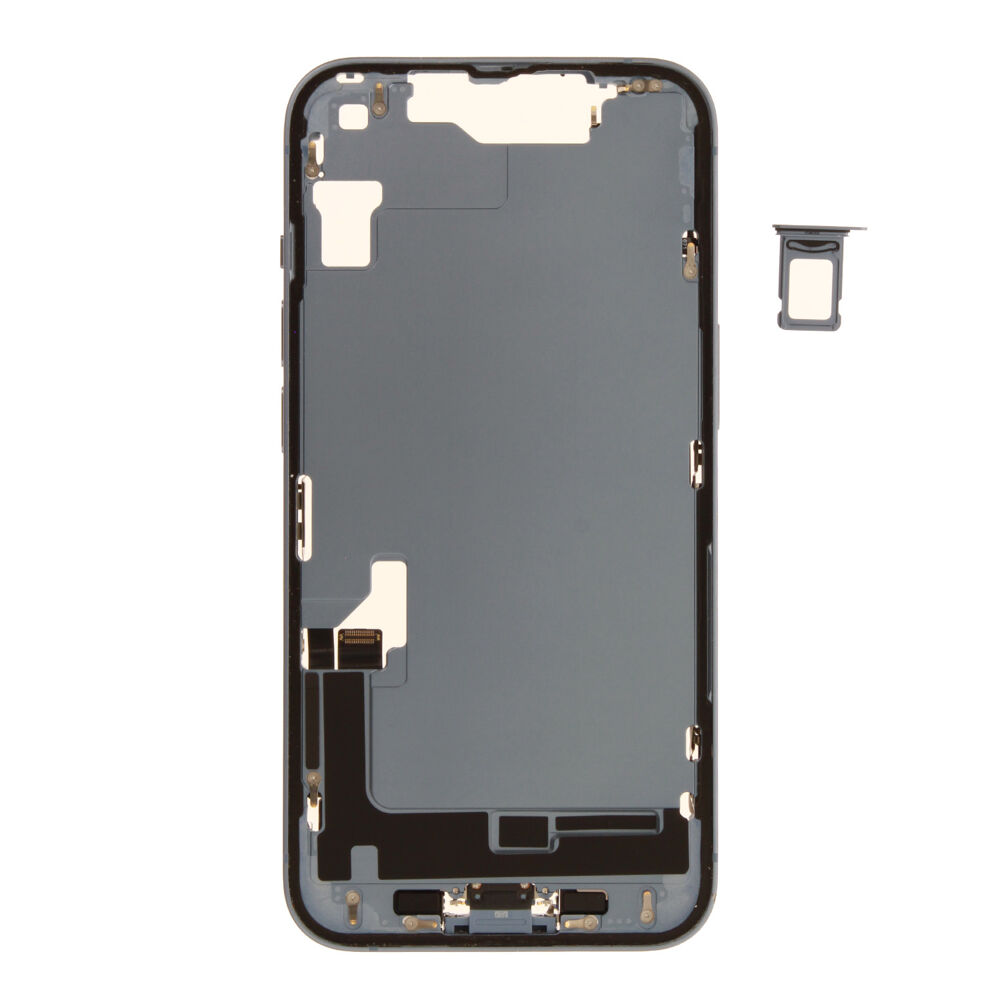 Middle Frame (Pulled B) incl. small parts - Blue, For iPhone 14