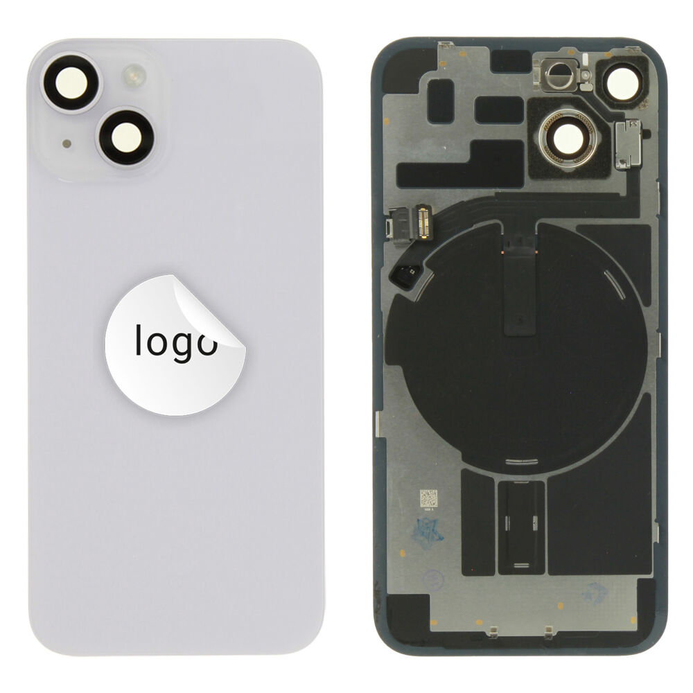 Rear Cover (Pulled C) incl. small parts - Purple, For iPhone 14