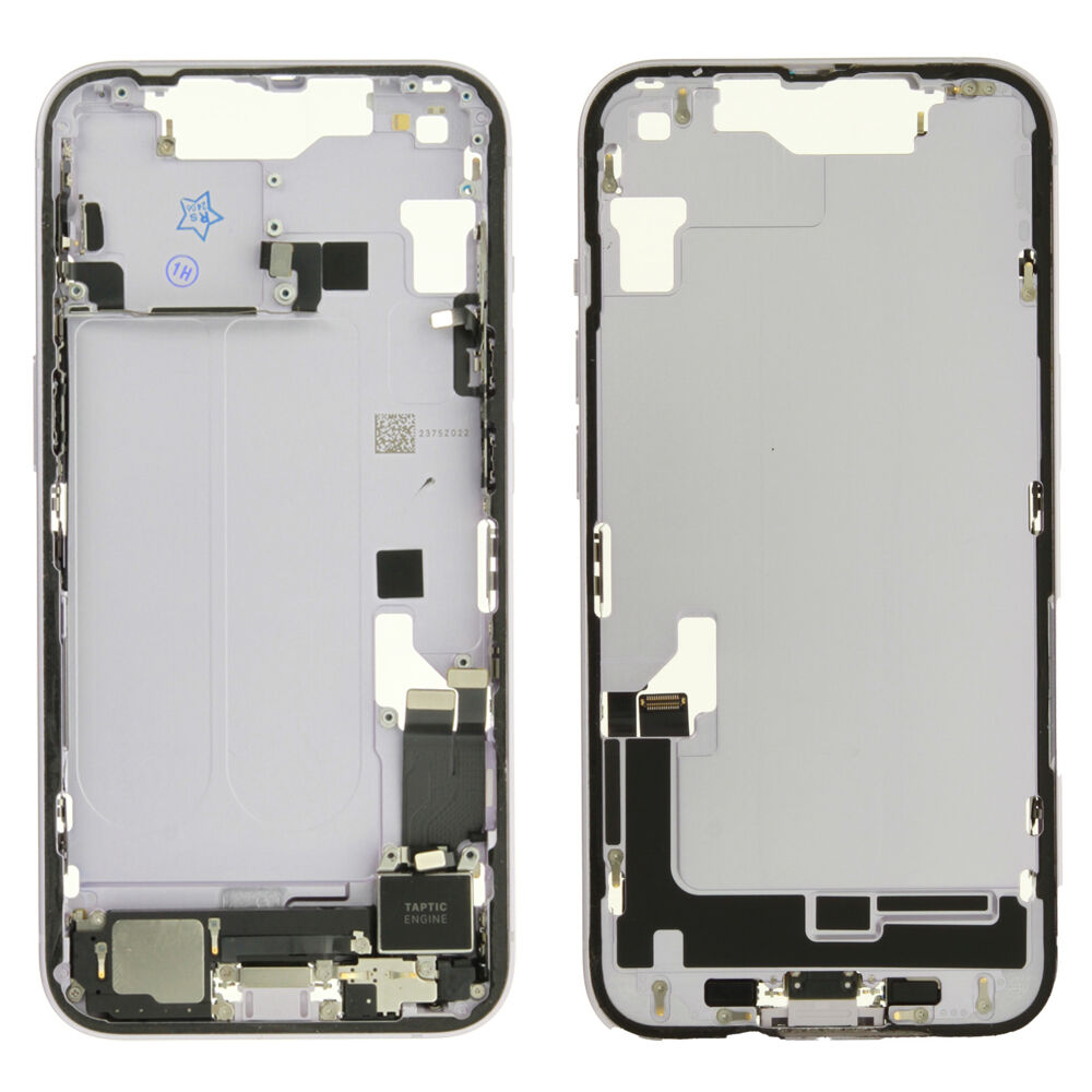 Rear Cover (Pulled C) incl. small parts - Purple, For iPhone 14
