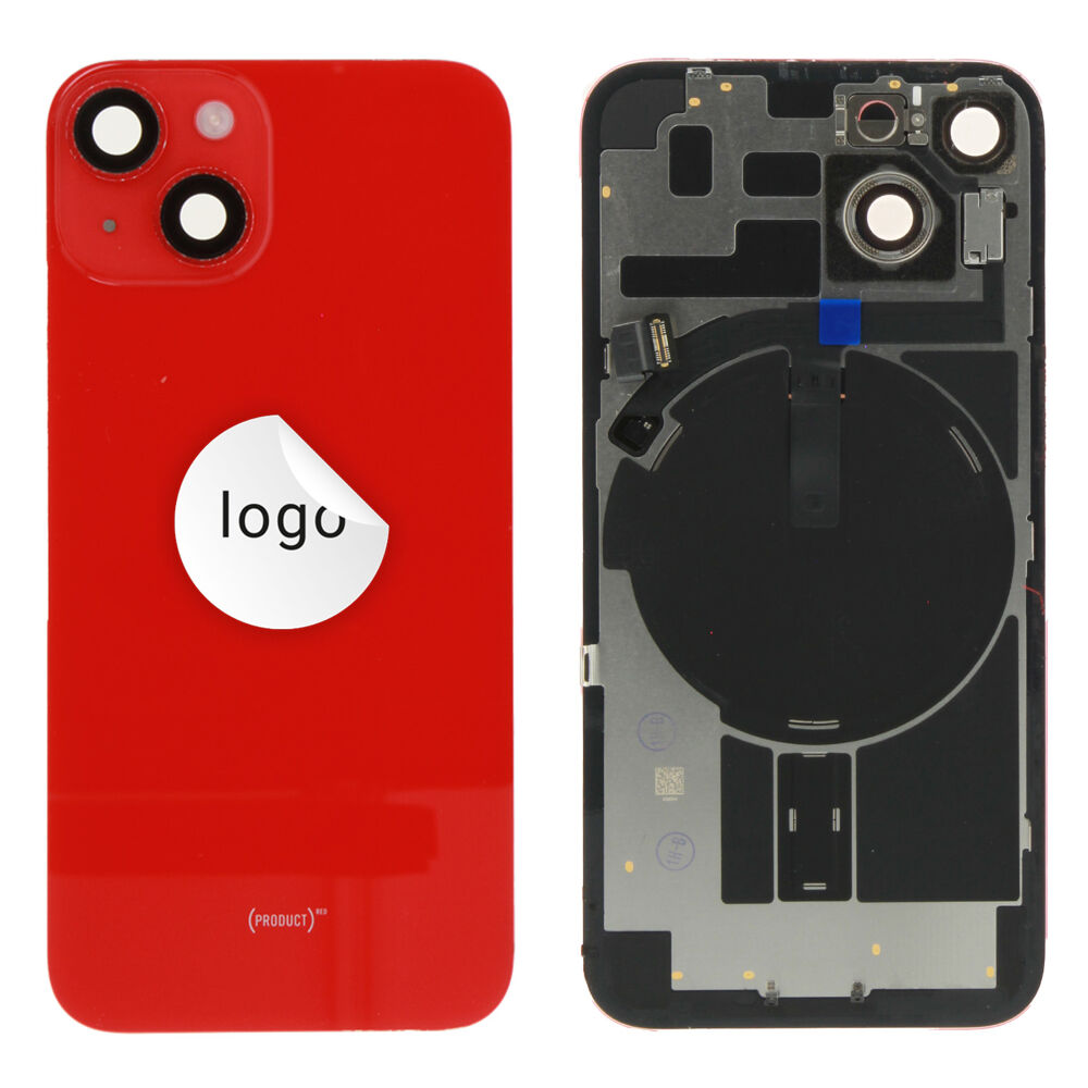Rear Cover (Pulled C) incl. small parts - Red, For iPhone 14