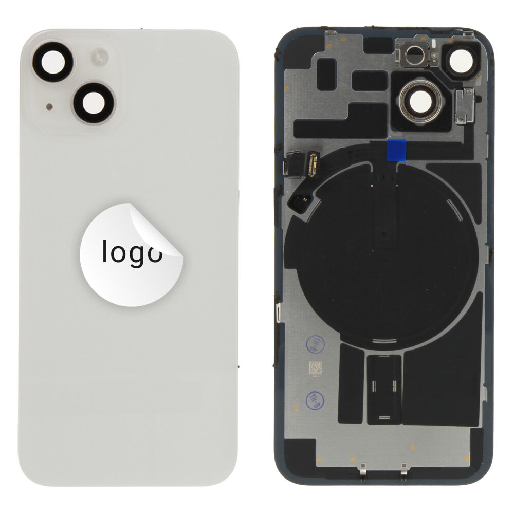 Rear Cover (Pulled B) incl. small parts - White, For iPhone 14
