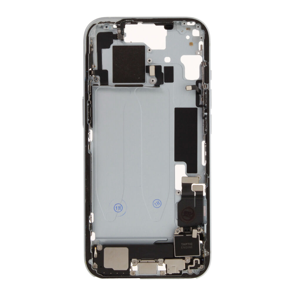 Middle Frame (Pulled A) incl. small parts - Blue, For iPhone 15
