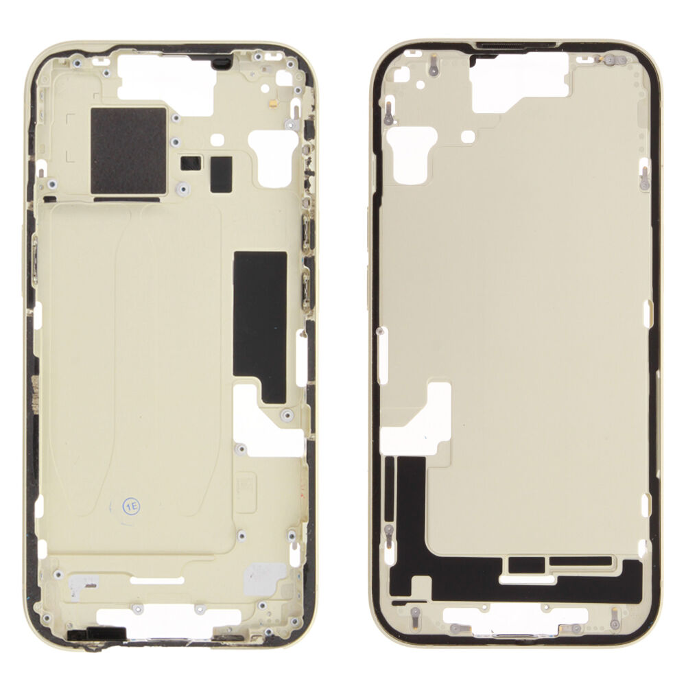 Rear Cover kit (excl. Logo) - Yellow, For iPhone 15