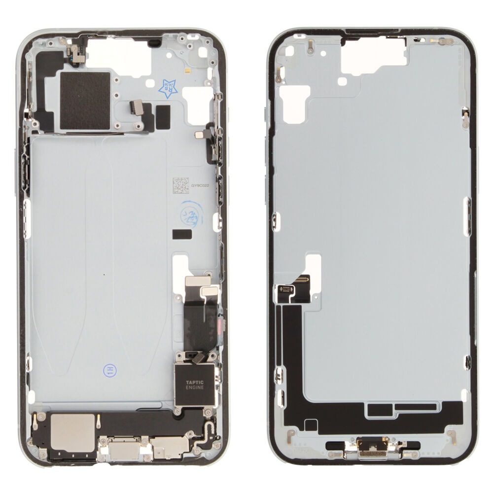 Rear Cover (Pulled A) incl. small parts - Blue, For iPhone 15 Plus