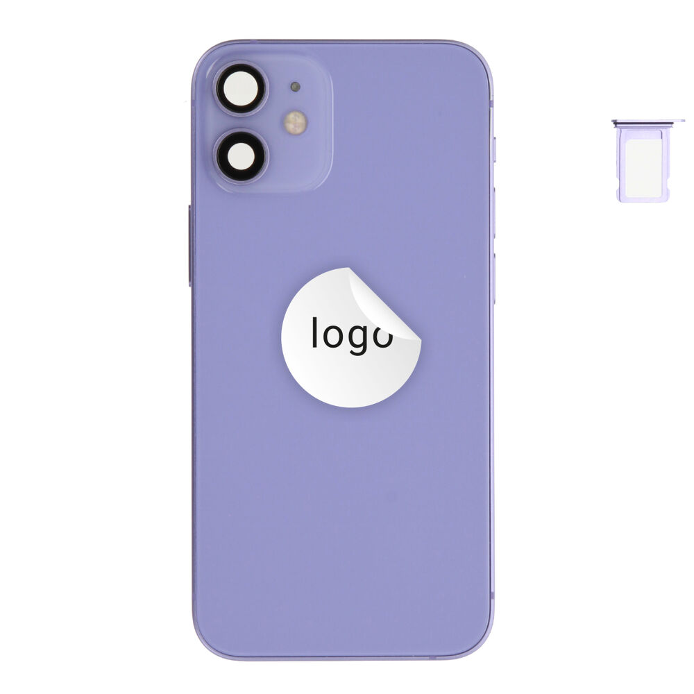 Rear Cover (Pulled C) incl. small parts - Purple, For iPhone 12 mini