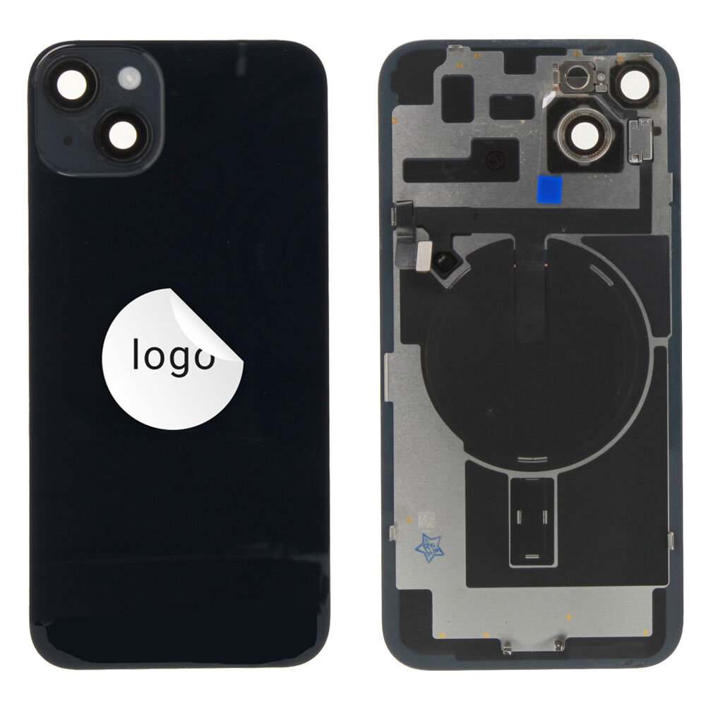Rear Cover (Pulled B) incl. small parts - Black, For iPhone 14 Plus