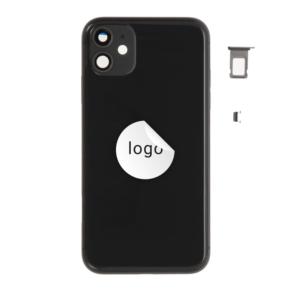Rear Cover (Pulled A) excl. small parts - Black, For iPhone 11