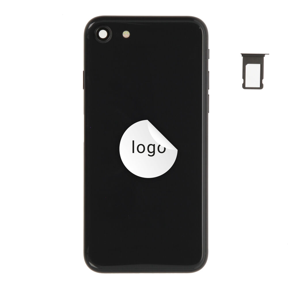 Rear Cover (Pulled A) incl. small parts - Black, For iPhone SE (2020)