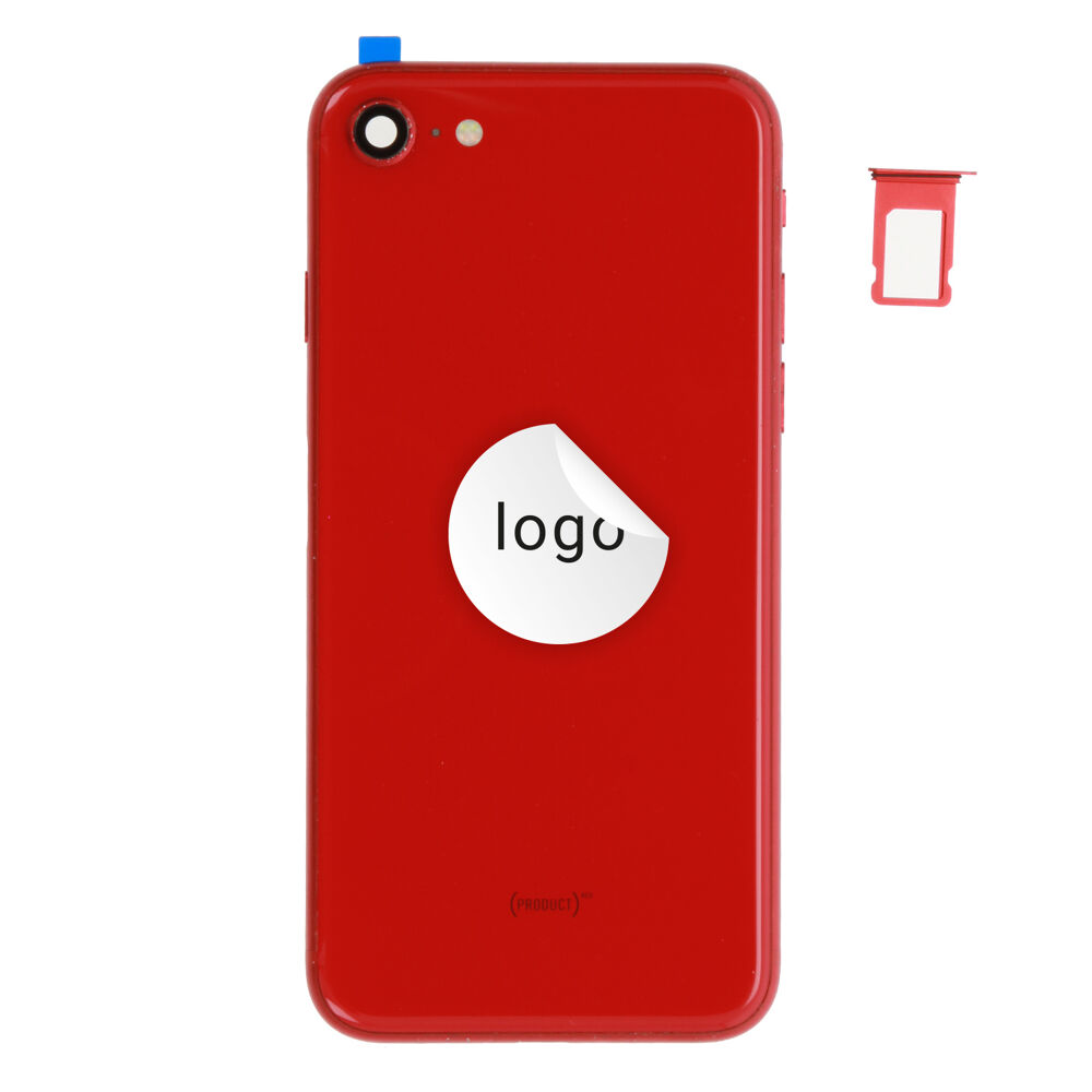 Rear Cover (Pulled A) incl. small parts - Red, For iPhone SE (2020)