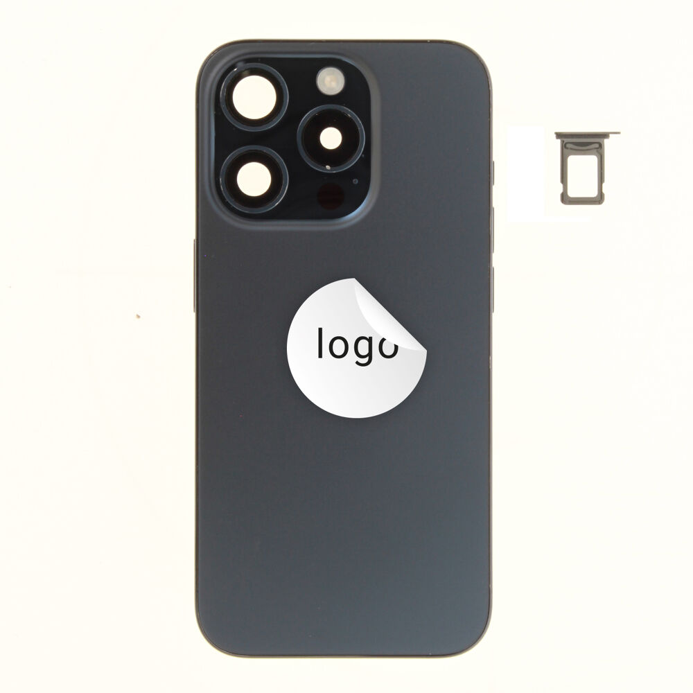 Rear Cover (Pulled A) incl. small parts - Blue, For iPhone 15 Pro