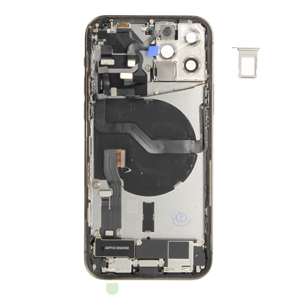 Rear Cover (Pulled A) incl. small parts - Space Grey, For iPhone 12 Pro
