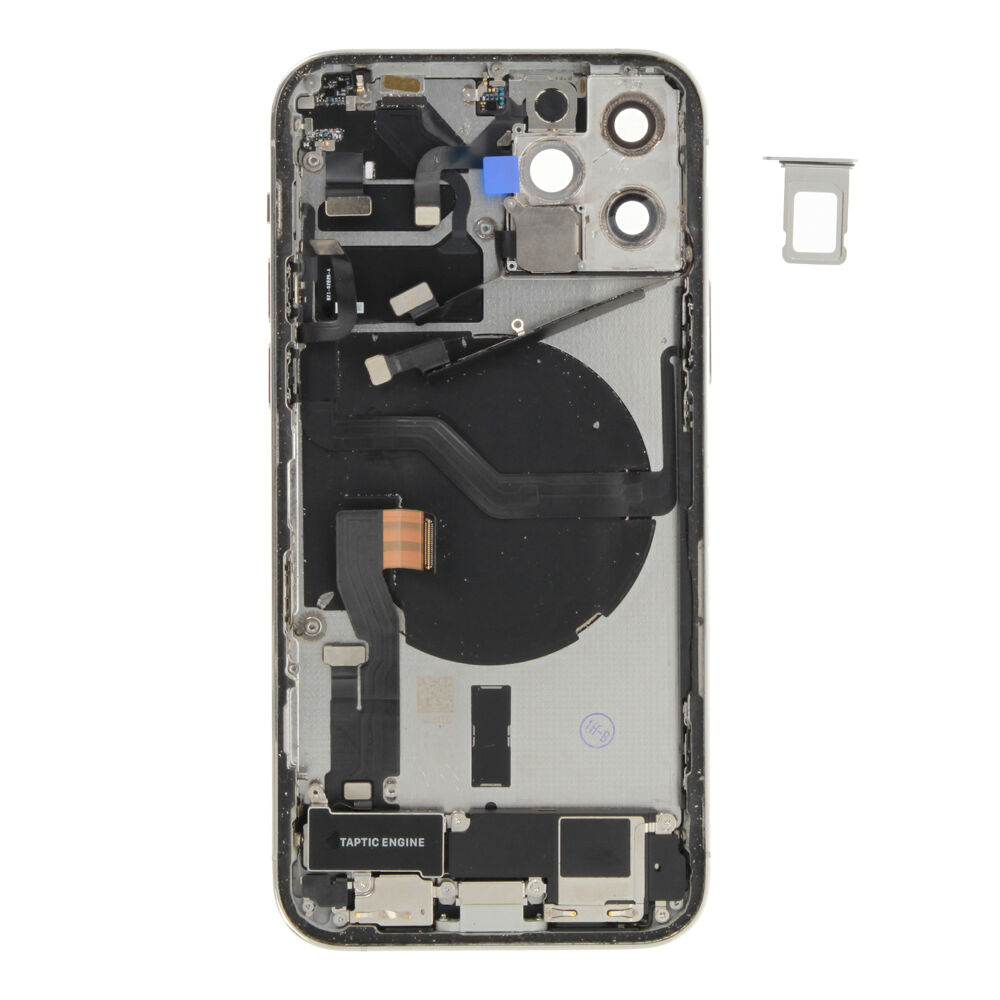 Rear Cover (Pulled A) excl. small parts - Silver, For iPhone 12 Pro