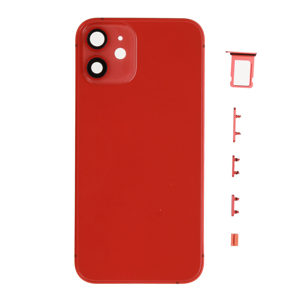 Rear Cover (excl. Logo) - Red, For iPhone 12 mini