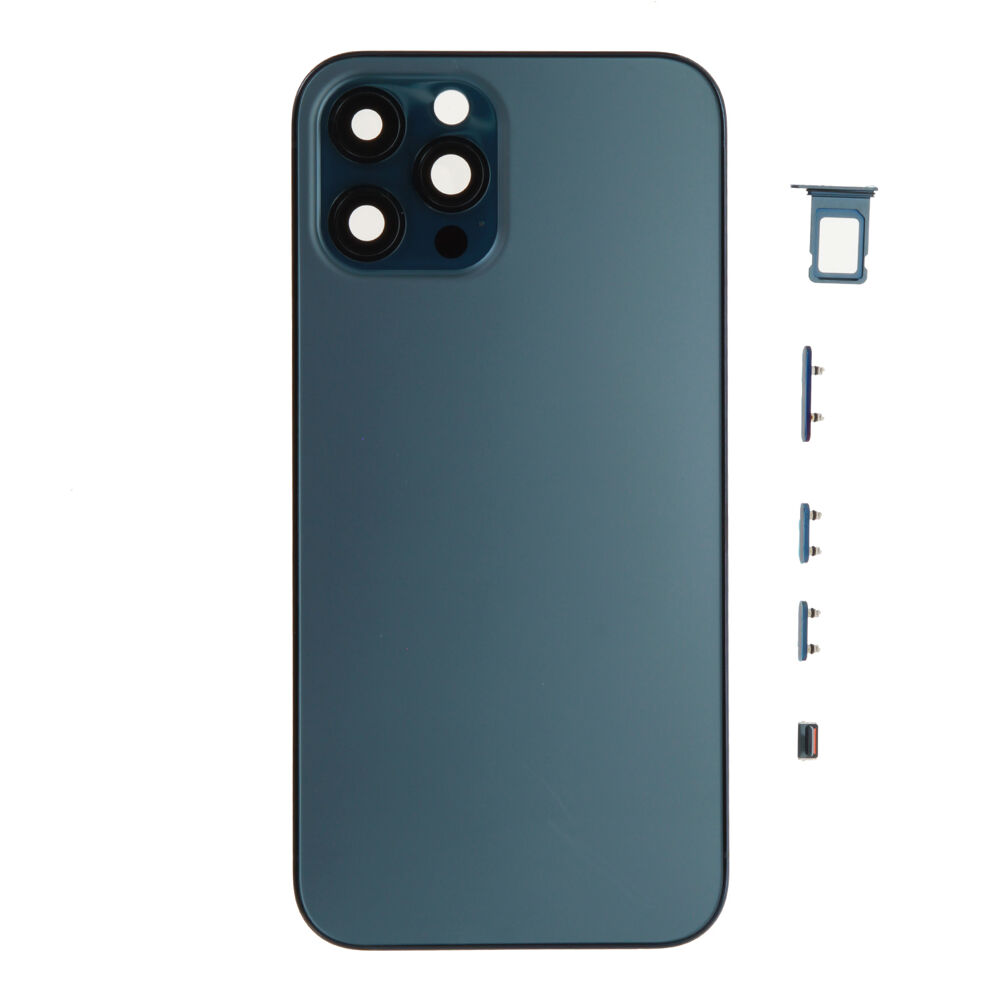 Rear Cover (excl. Logo) - Blue, For iPhone 12 Pro Max