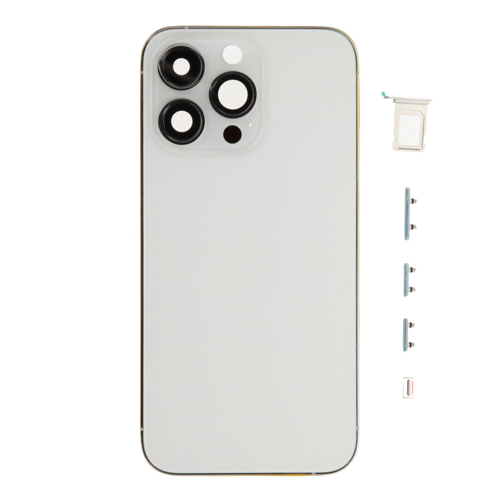 Rear Cover (excl. Logo) - Silver, For iPhone 13 Pro