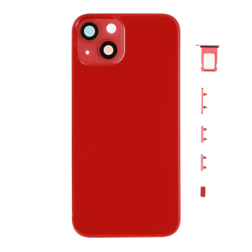 Rear Cover (excl. Logo) - Red, For iPhone 13